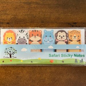 Ceiba Tree zoo animal sticky page markers - unopened